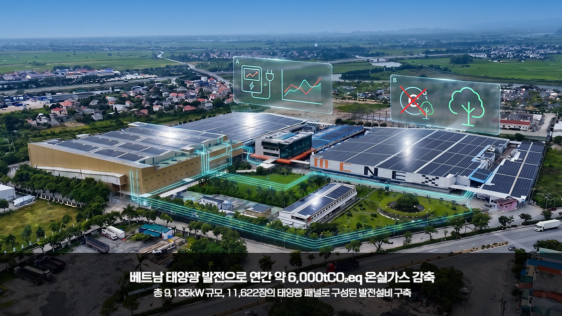 엠씨넥스 베트남 생산법인 9,135kW 태양광 발전설비