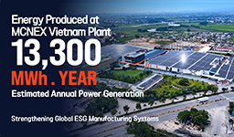 MCNEX Vietnam Solar Power System to Generate 13,300 MWh Annually, Strengthening Global ESG Manufacturing